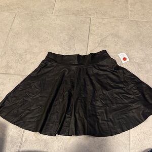 Rainbow Black Skater Skirt